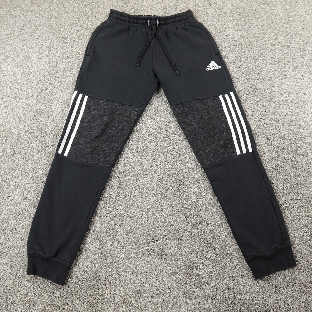 Adidas Pants Mens S Black Track Warm Up Drawstring Jogger Sweatpants‎ Gym Sweats